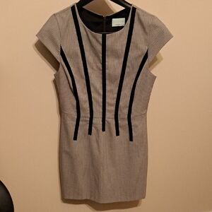 Review Black and Cream Striped Dress